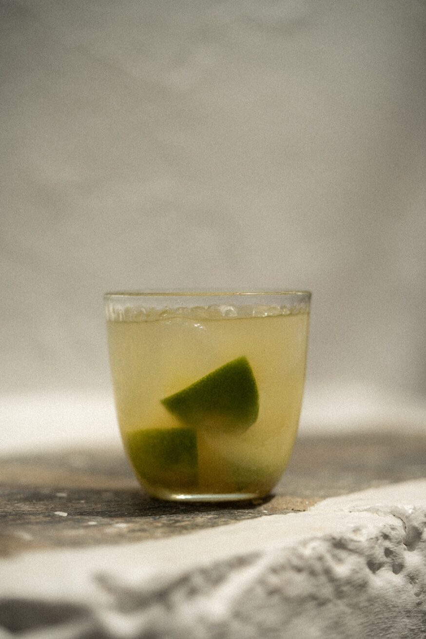 Caipirinha cocktail with lime at Pūblico Restaurant Mykonos